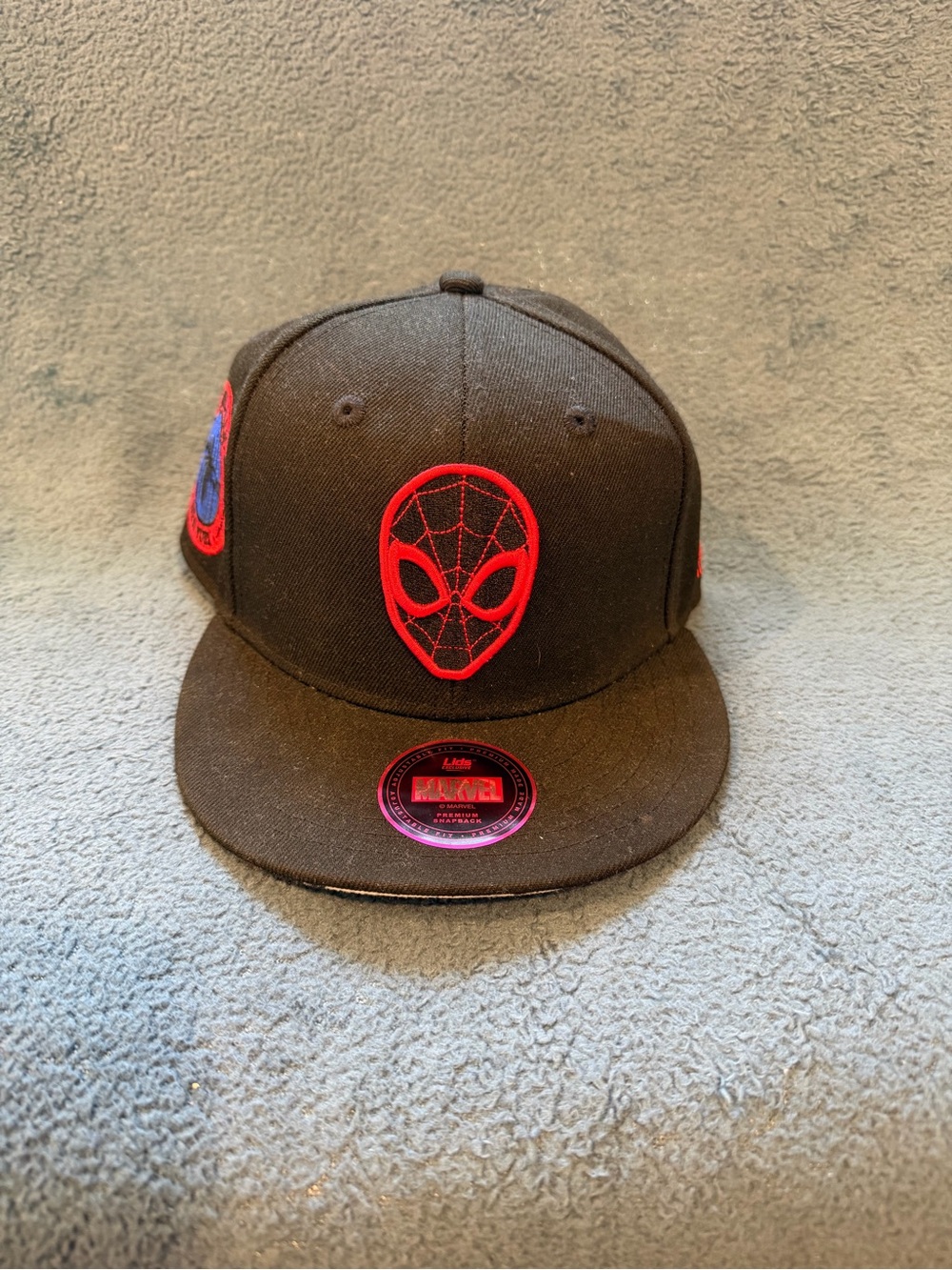 Lids Black Cap with Red Spider Emblem